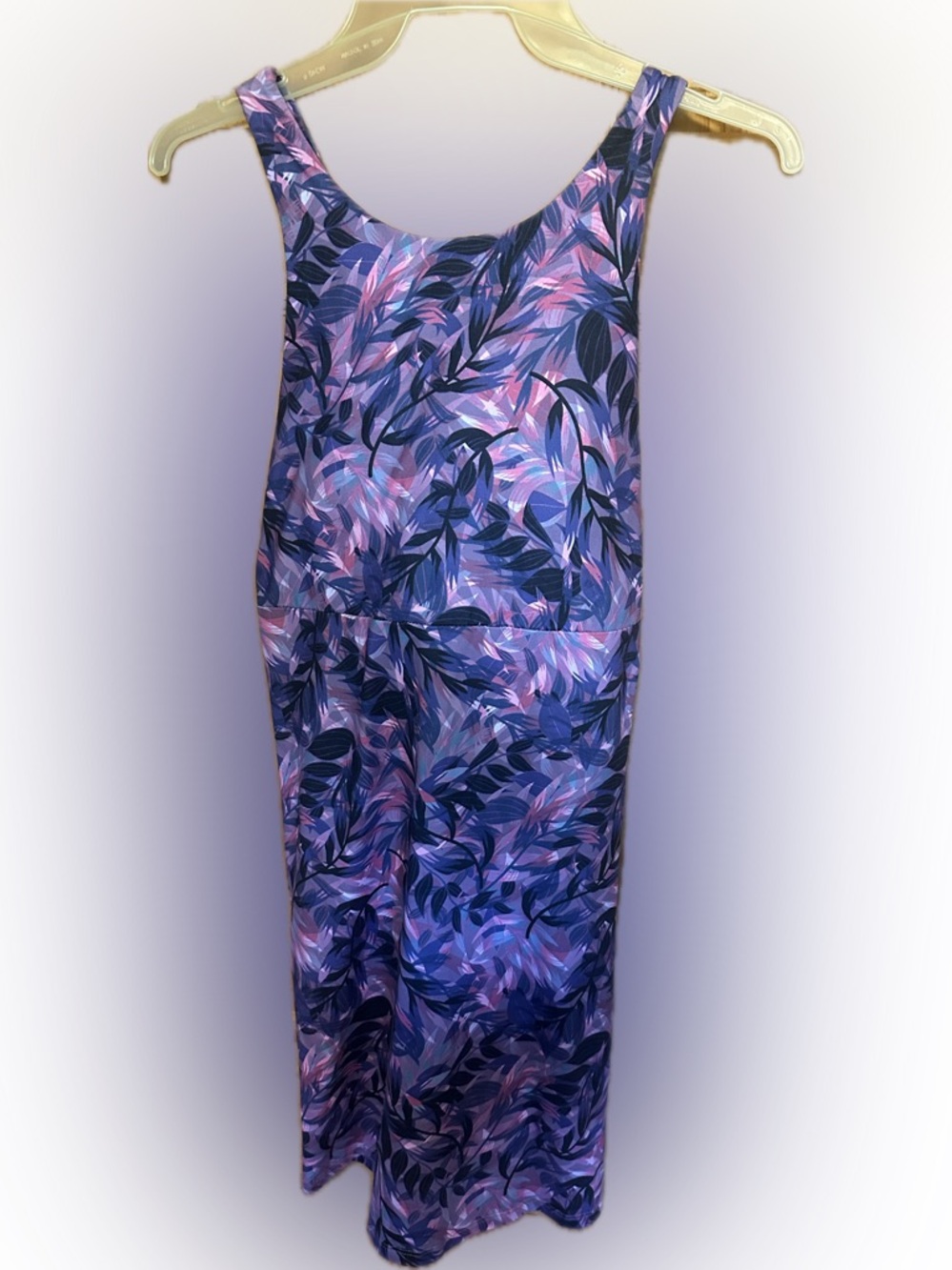 Purple Floral Athletic Tank Dress - Women's